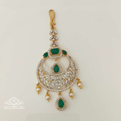 silver diamond replica design cz-stones tikkas-rccp38 cz 92.5 silver ramala jewelry / ramala collections