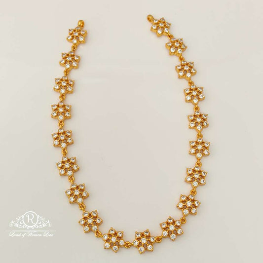 necklace silver diamond replica design white stones necklace-rcjr646 92.5 silver ramala jewelry / ramala collections