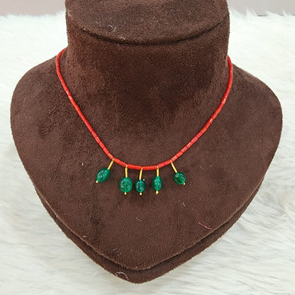 chain silver coral beads chain-h021 coral 92.5 silver ramala jewelry / ramala collections