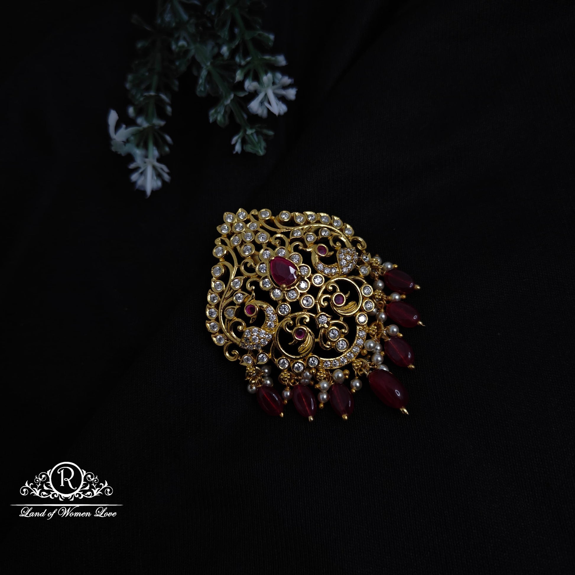 pendant silver peacock pendant -rcm1091 ruby 92.5 silver ramala jewelry / ramala collections