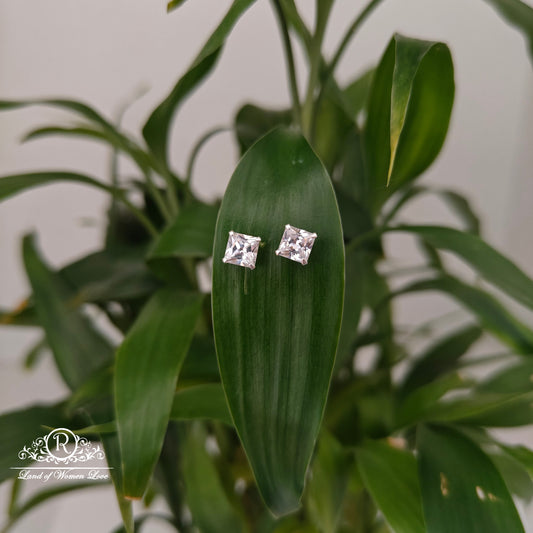 earrings 92.5 silver simple and cute earrings - rchs43-01 92.5 silver ramala jewelry / ramala collections