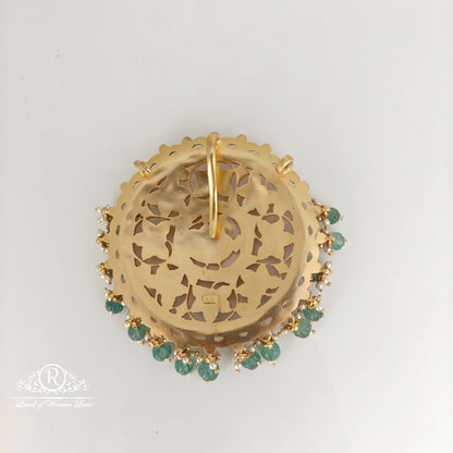 Peacock design Kundans Mala Locket-RC185PK01