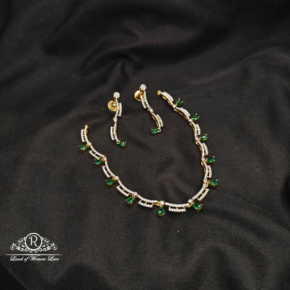 necklace diamond finishing silver necklace set 92.5 silver ramala jewelry / ramala collections