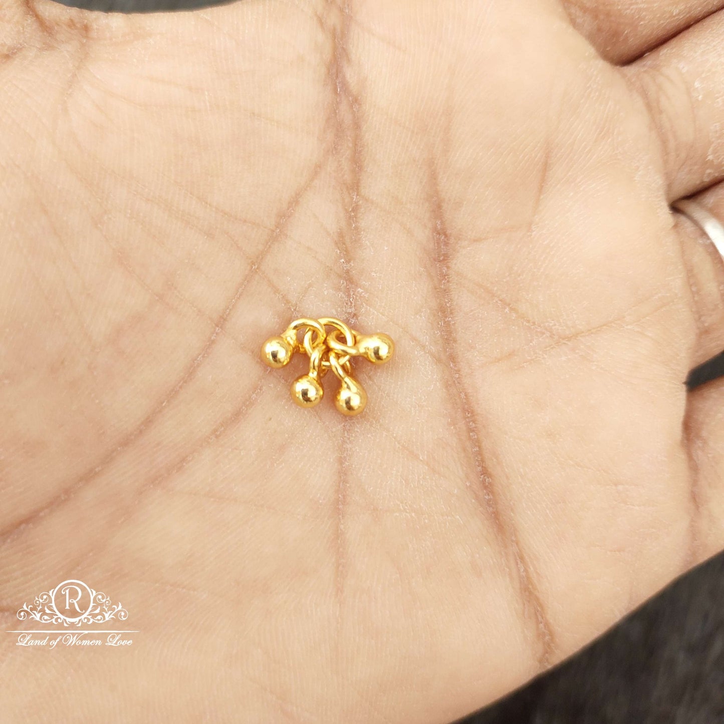 Silver Hanging Gold Balls Design-JR95(single piece)