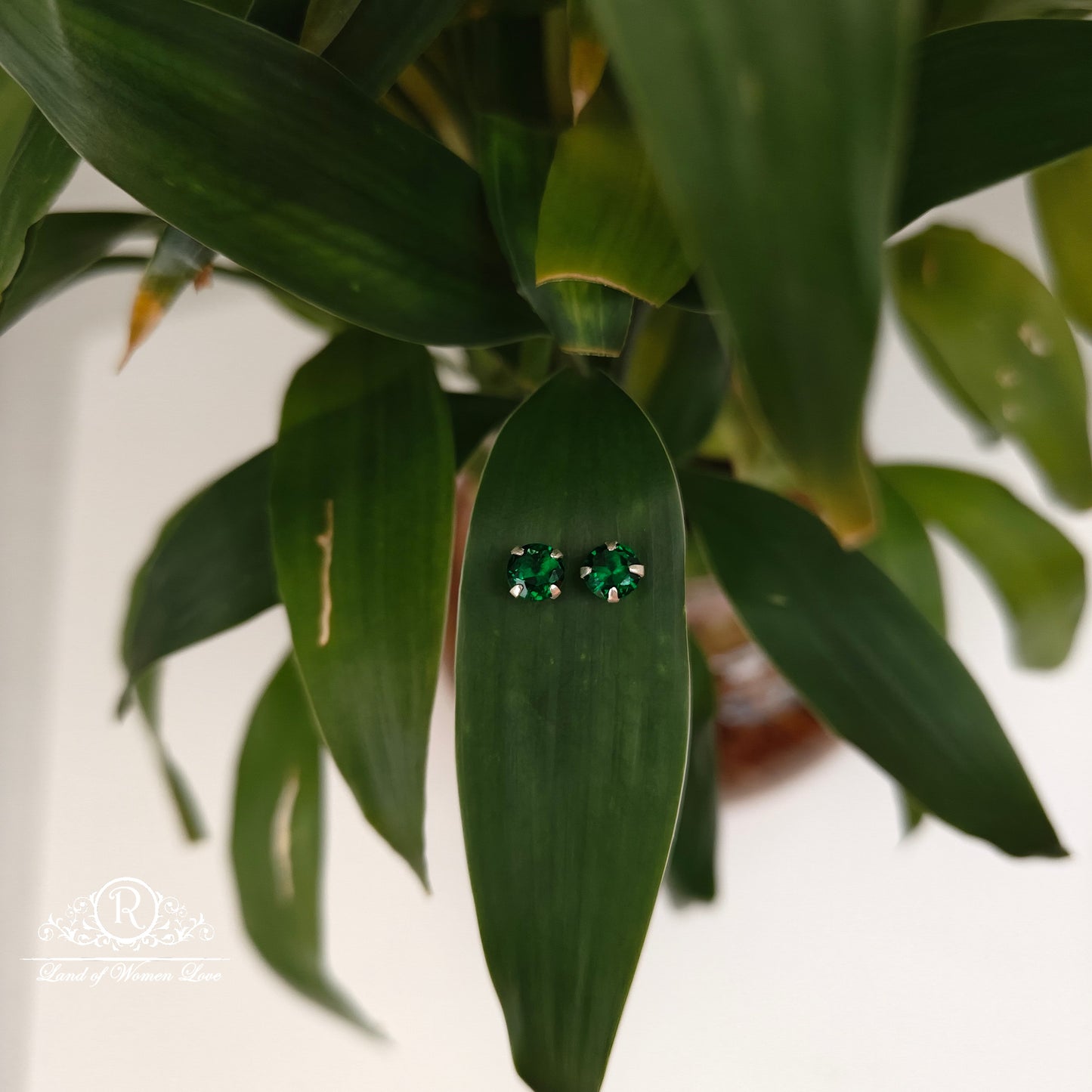 earrings 92.5 silver simple and cute earrings - rchs50-05 92.5 silver ramala jewelry / ramala collections