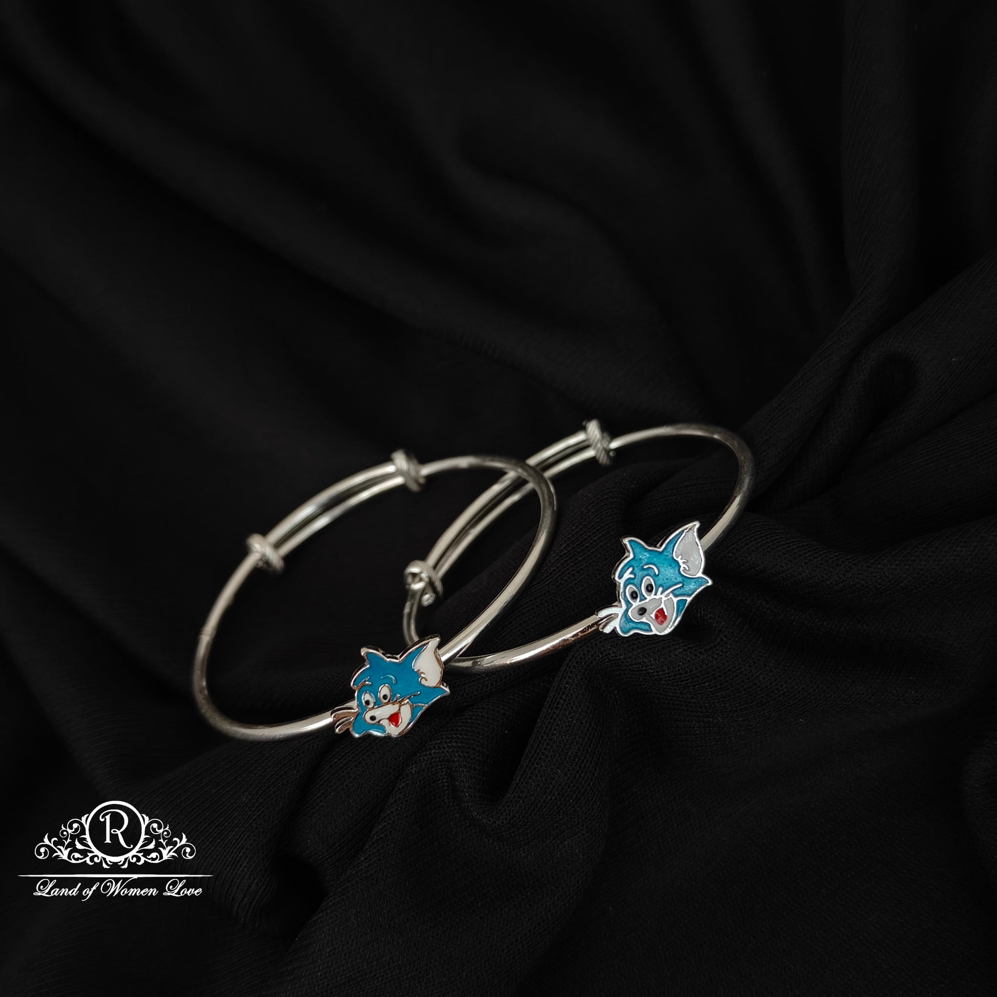 92.5 silver tom cartoon design kids anklets-rc94-22rc1 92.5 silver ramala jewelry / ramala collections