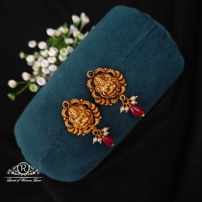 earrings silver simple and cute earrings lakshmi devi design -rcns052 92.5 silver ramala jewelry / ramala collections