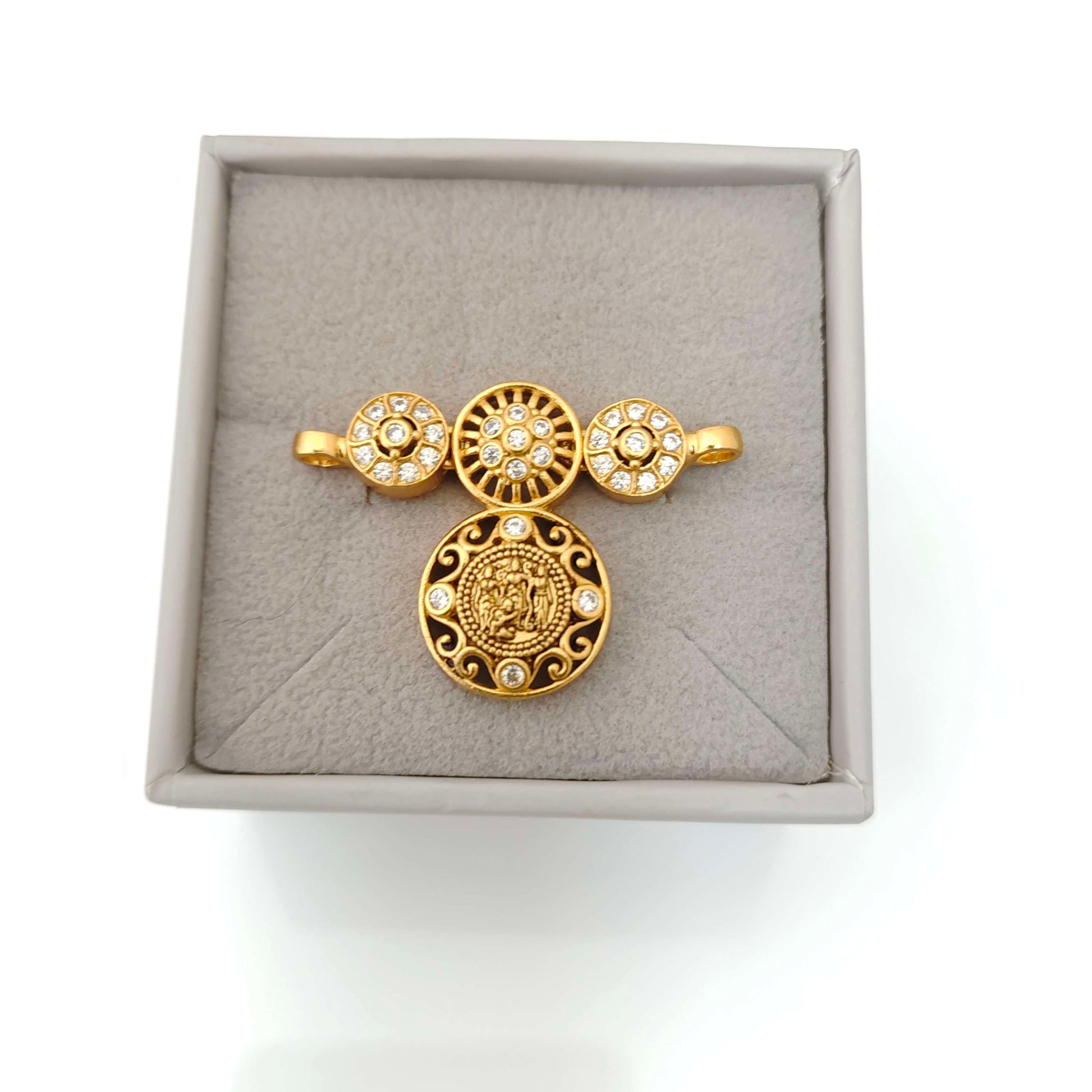 silver small ramparivar model mala locket-rcm717 92.5 silver ramala jewelry / ramala collections