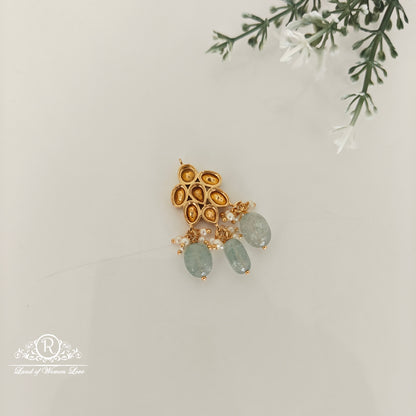 White stones Silver locket-RCH707