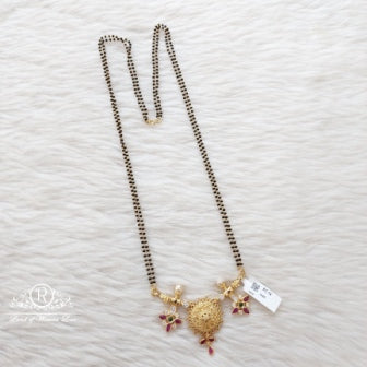 Silver Black Beads-S075