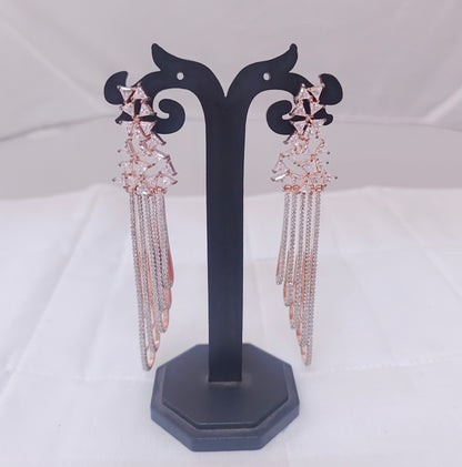 earrings silver cz- stones earrings designs -rcg22 cz 92.5 silver ramala jewelry / ramala collections