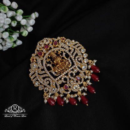 pendant silver lakshmi devi pendant -rc06m336 ruby 92.5 silver ramala jewelry / ramala collections