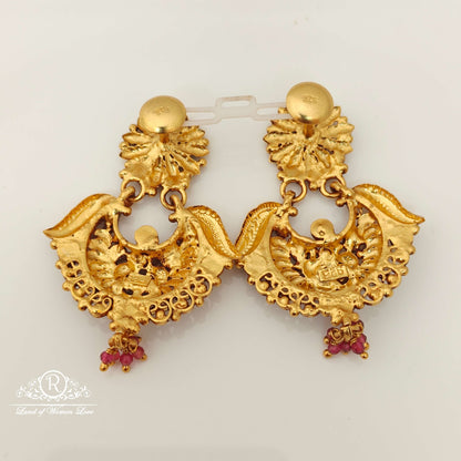 Silver Chandabali Design Earrings-RCJR535
