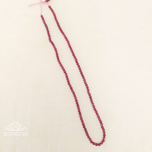 3MM Meroon Cutting Zads Plain Beads-MJ09