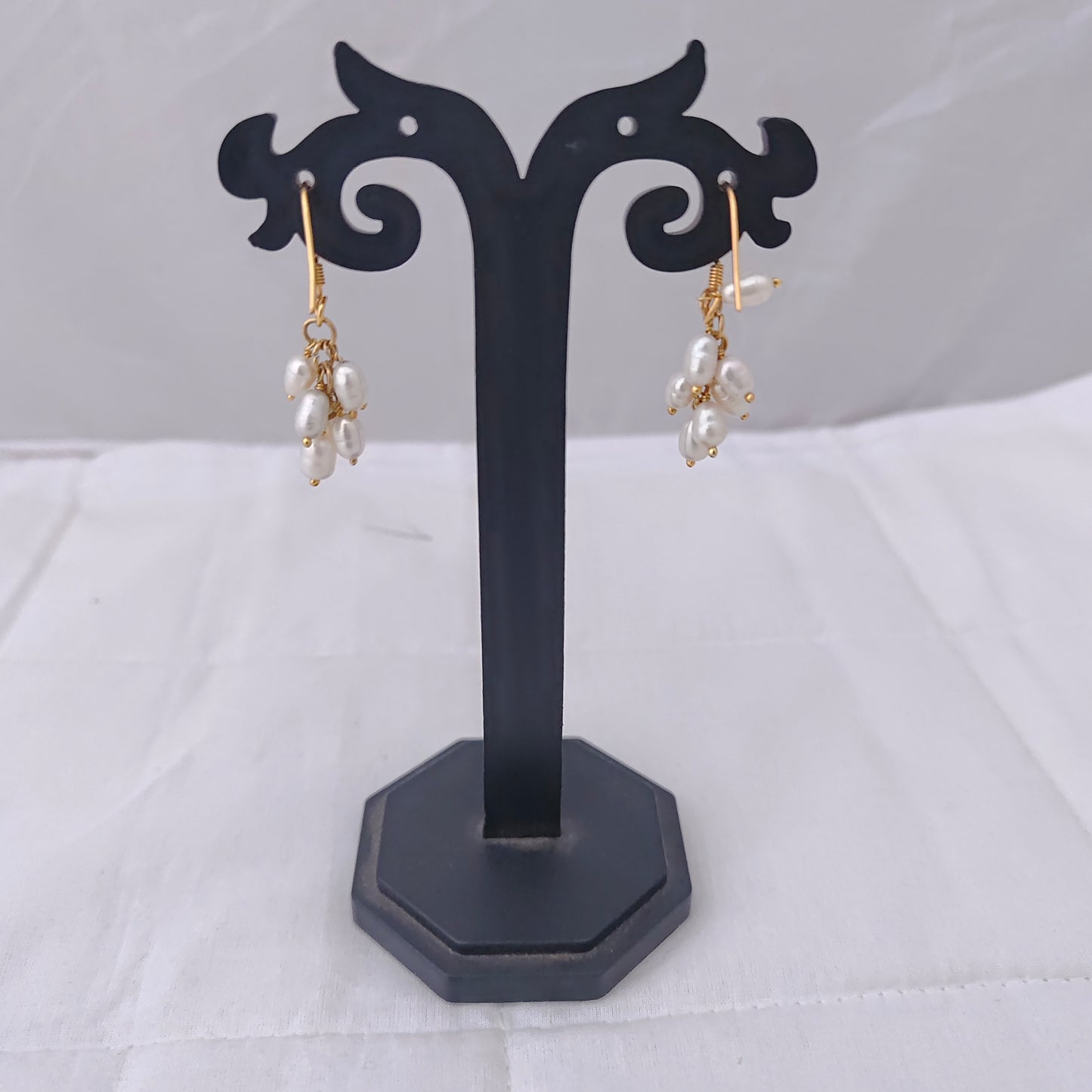 Silver gold polish hangings Earrings -RCH277
