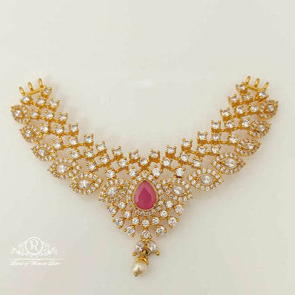 silver white stones mala locket design-rch545 92.5 silver ramala jewelry / ramala collections