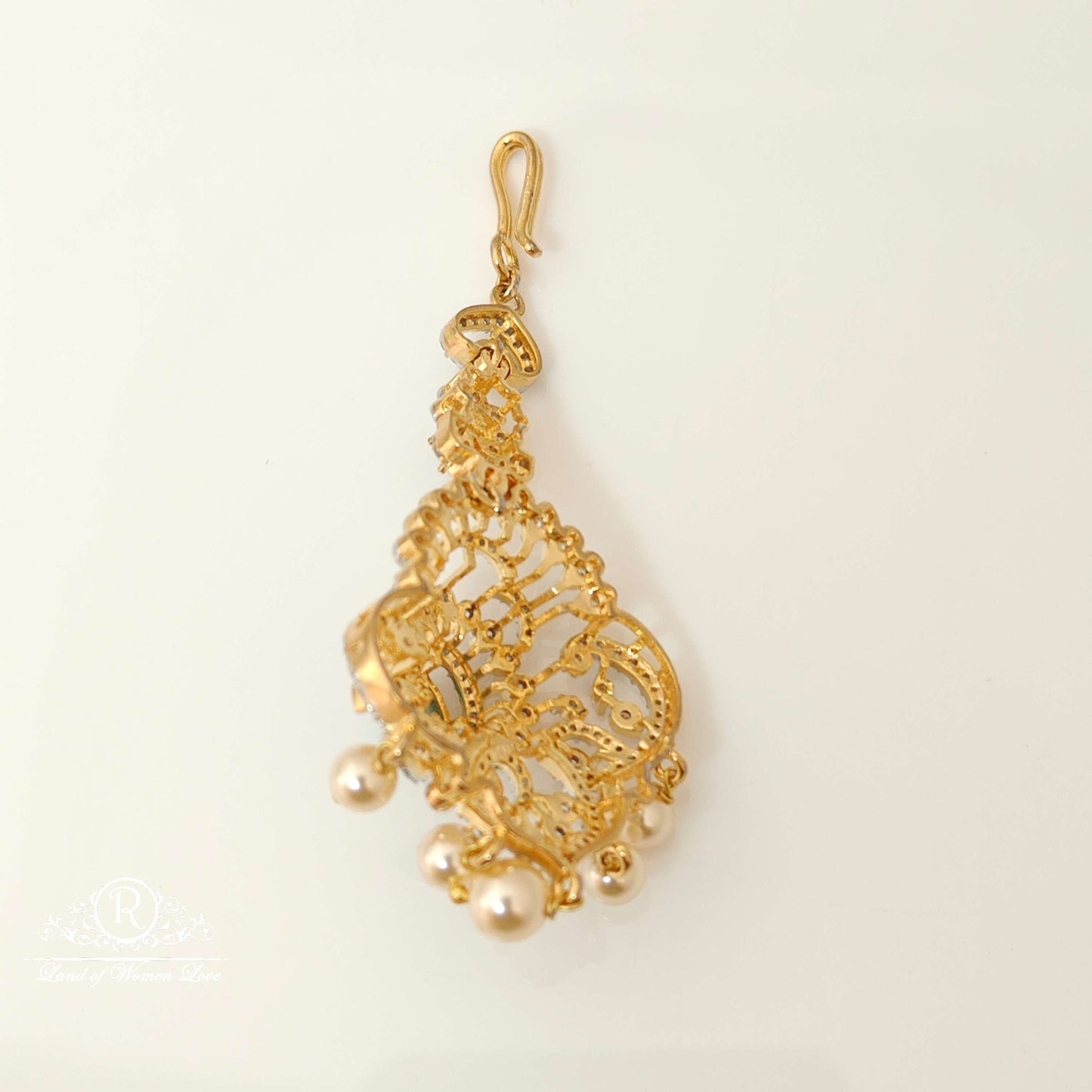 Silver Diamond Replica Design CZ-Stones Tikkas-RCCP39