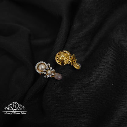 Silver pearl Gem stone necklace-RCCP257