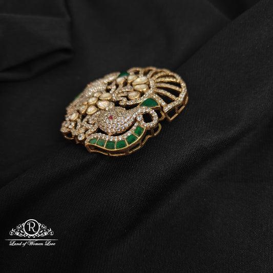 92.5 Silver Elephant design Victorian Side Locket-RCM110