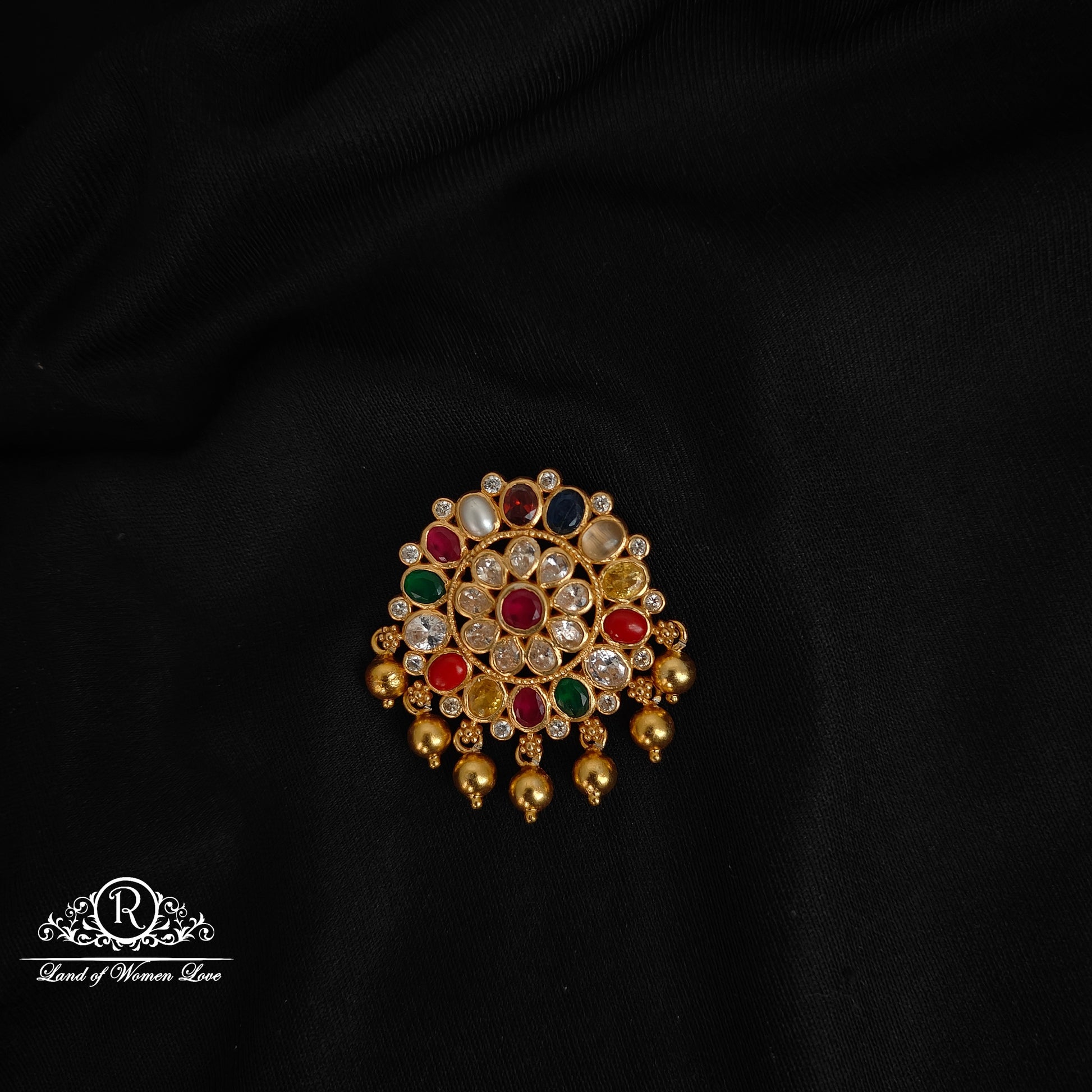 pendant 92.5 silver navaratna pendant-rccp367 navaratna 92.5 silver ramala jewelry / ramala collections