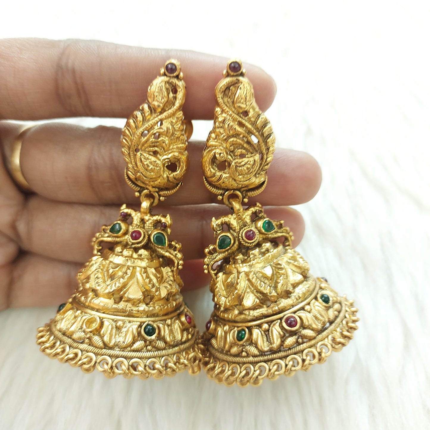 earrings silver nakshi jhumkas-c013 92.5 silver ramala jewelry / ramala collections