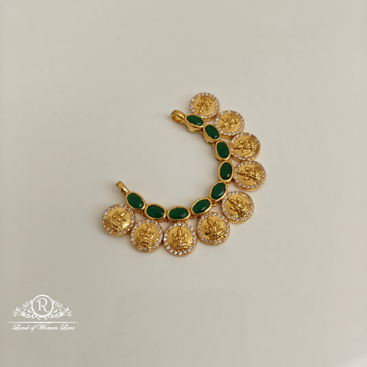 92.5 silver simple and cute kasu with lakshmi devi design mala locket 92.5 silver ramala jewelry / ramala collections