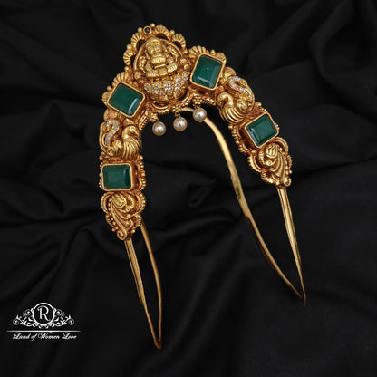 92.5 silver beautiful vanki with lakshmi devi design -rcm1364-1 92.5 silver ramala jewelry / ramala collections