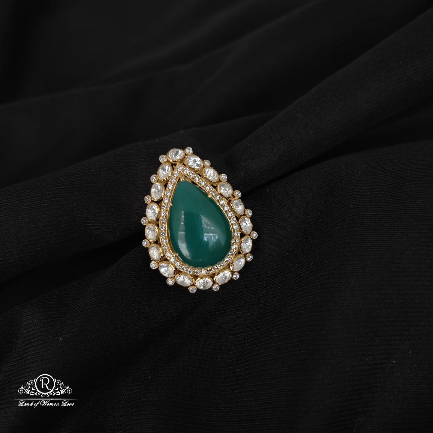 ring silver moissanite finger ring -rckk7 moissanite 92.5 silver ramala jewelry / ramala collections