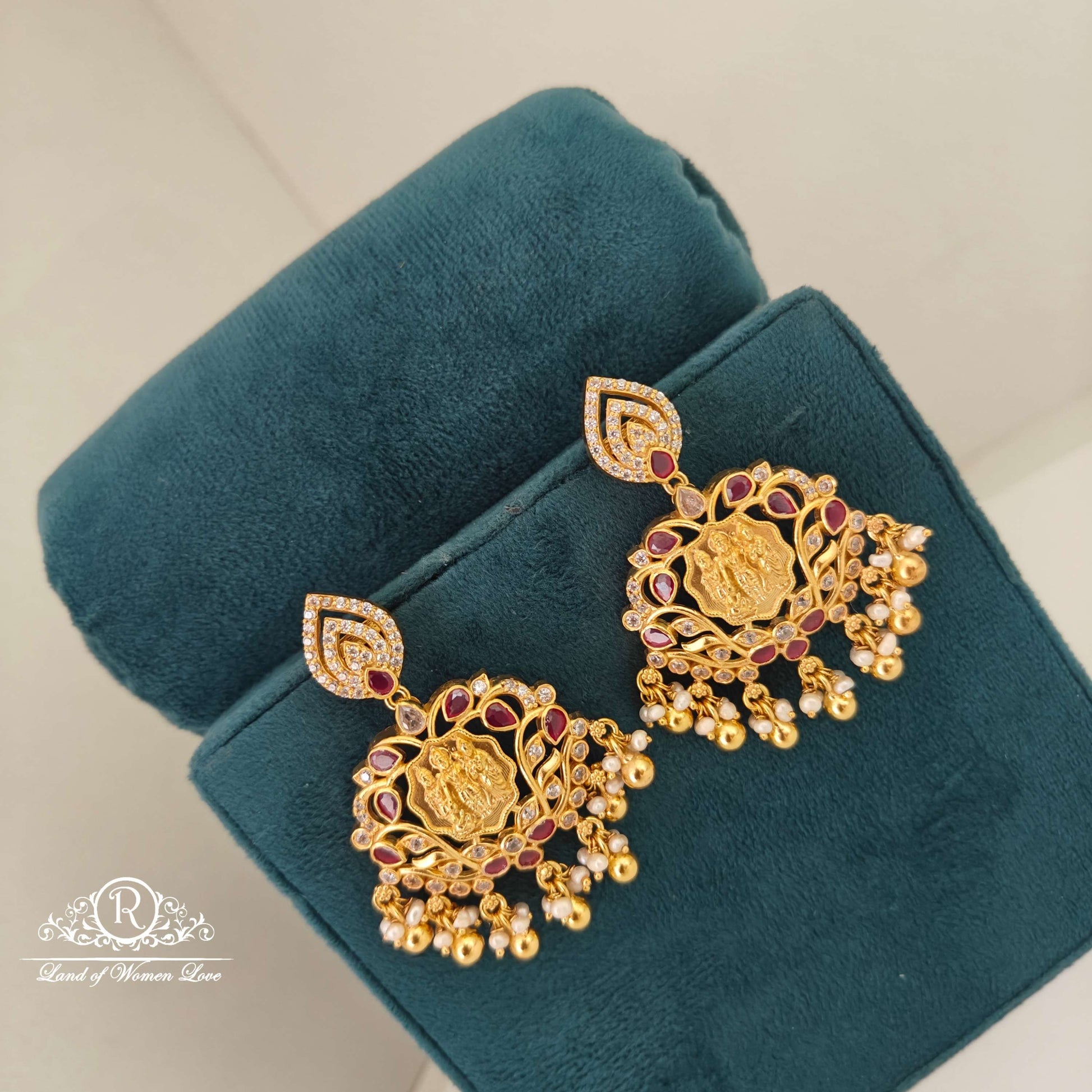 earrings ram parivar design silver earrings-rch631 92.5 silver ramala jewelry / ramala collections