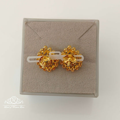 Silver Diamond Replica Design CZ-Stones Earrings-RCCP83