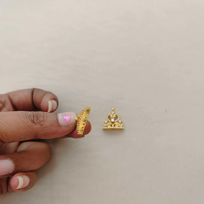 Silver CZ-side locket - RCD311