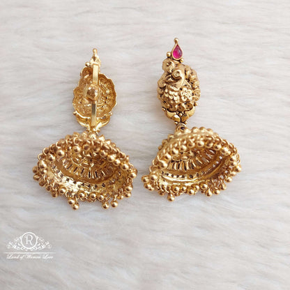 Silver Peacock jhumkas-S659