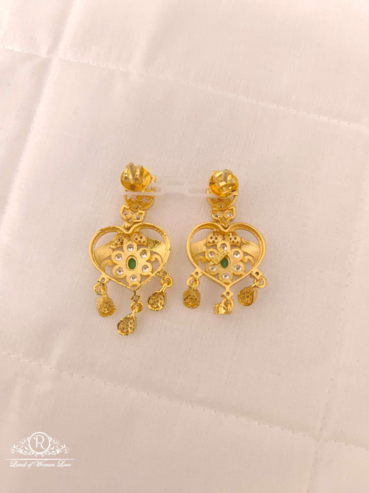 Silver White Stones Earrings-JR152