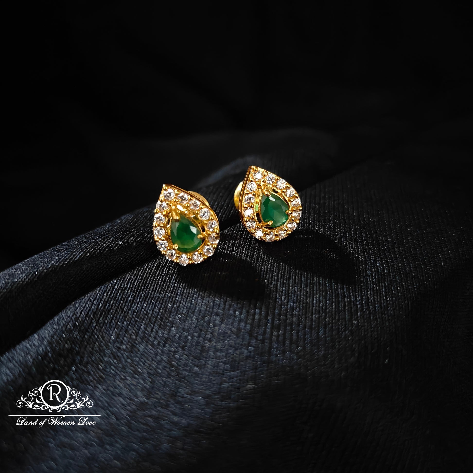 earrings silver earrings -rcm379 cz 92.5 silver ramala jewelry / ramala collections