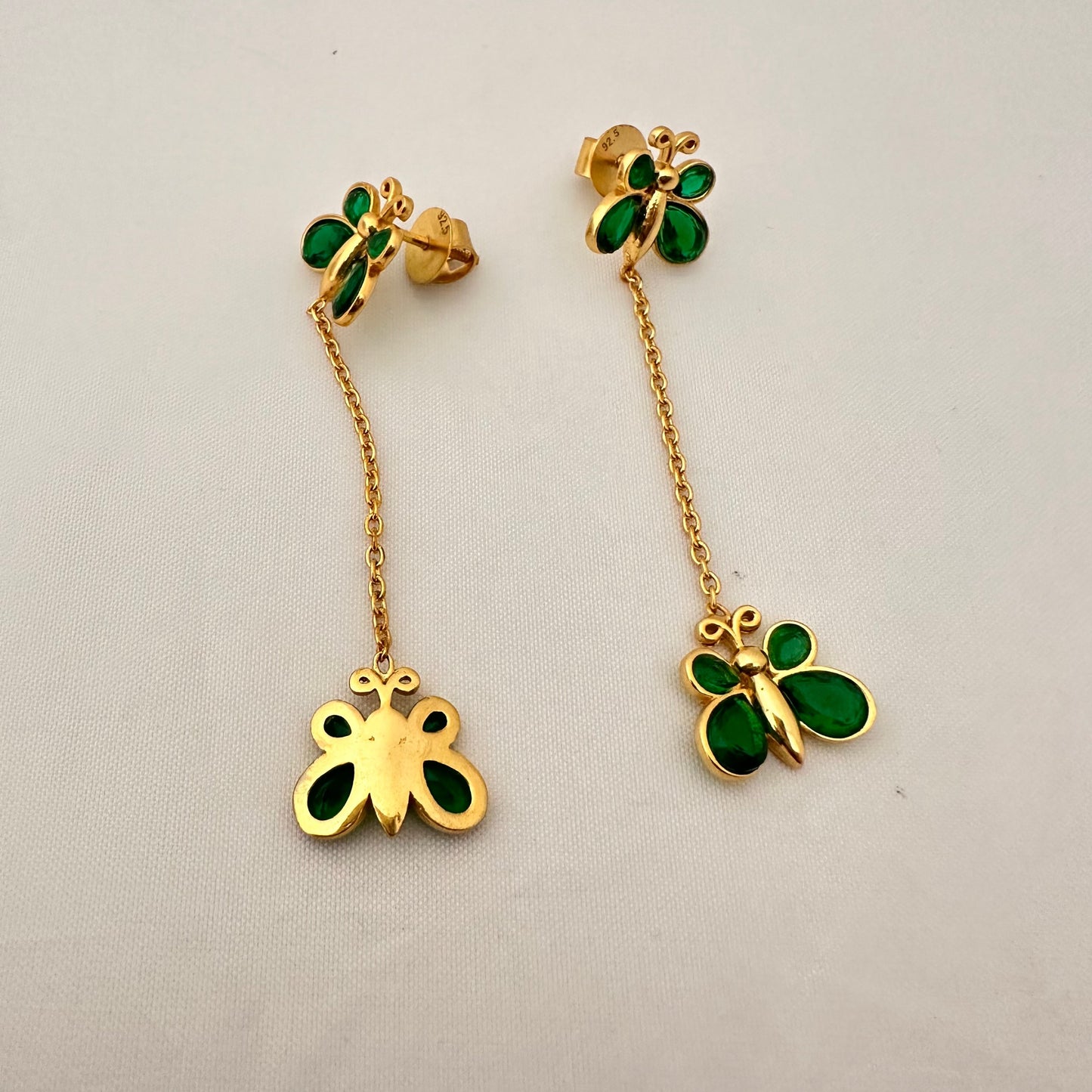 silver butterfly earrings-RCSD01