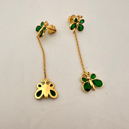 silver butterfly earrings-RCSD01