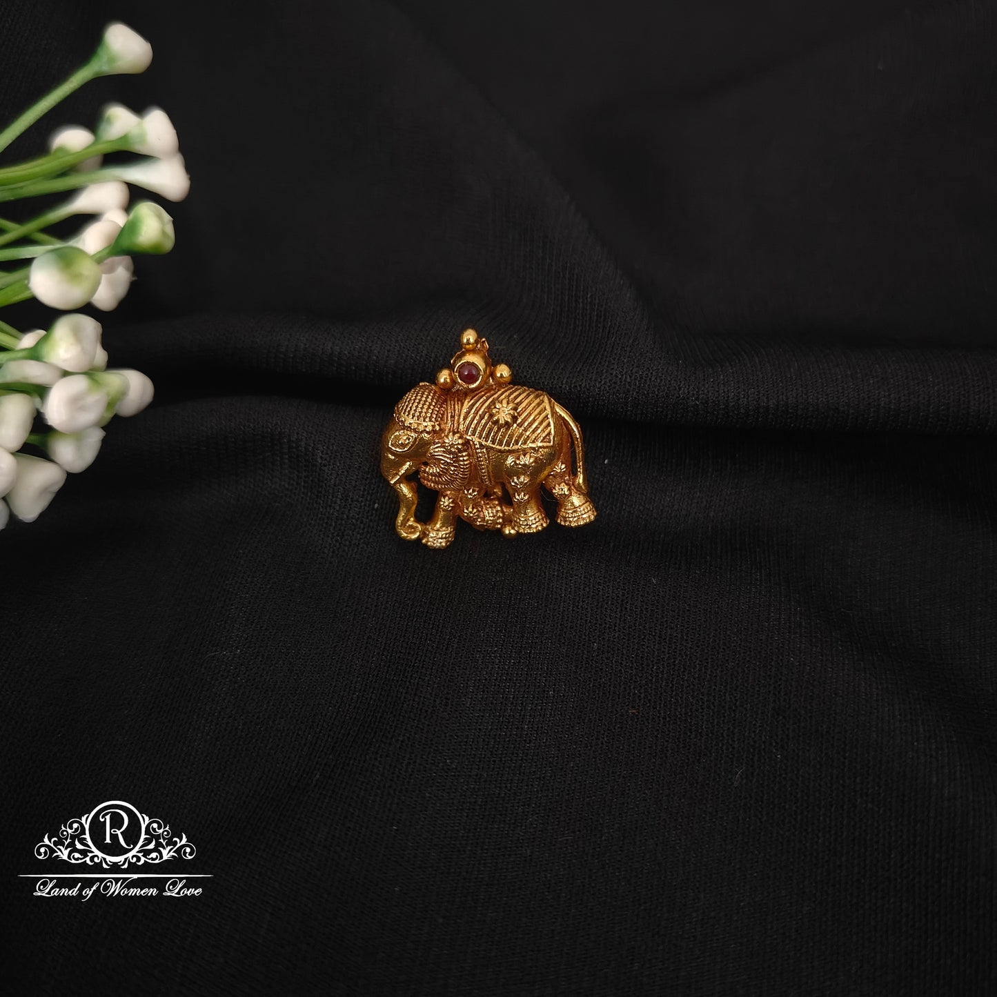 92.5 silver simple and cute side brochure - rcjr956 92.5 silver ramala jewelry / ramala collections