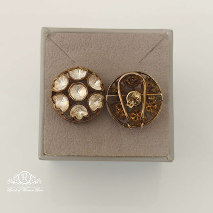 Silver Moissanite Stud Design Earrings-RCM766