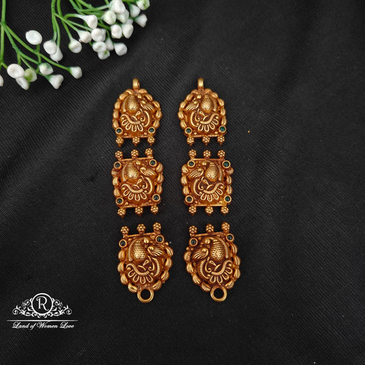 92.5 silver simple and cute side lockets with peacock -rcjr941 92.5 silver ramala jewelry / ramala collections