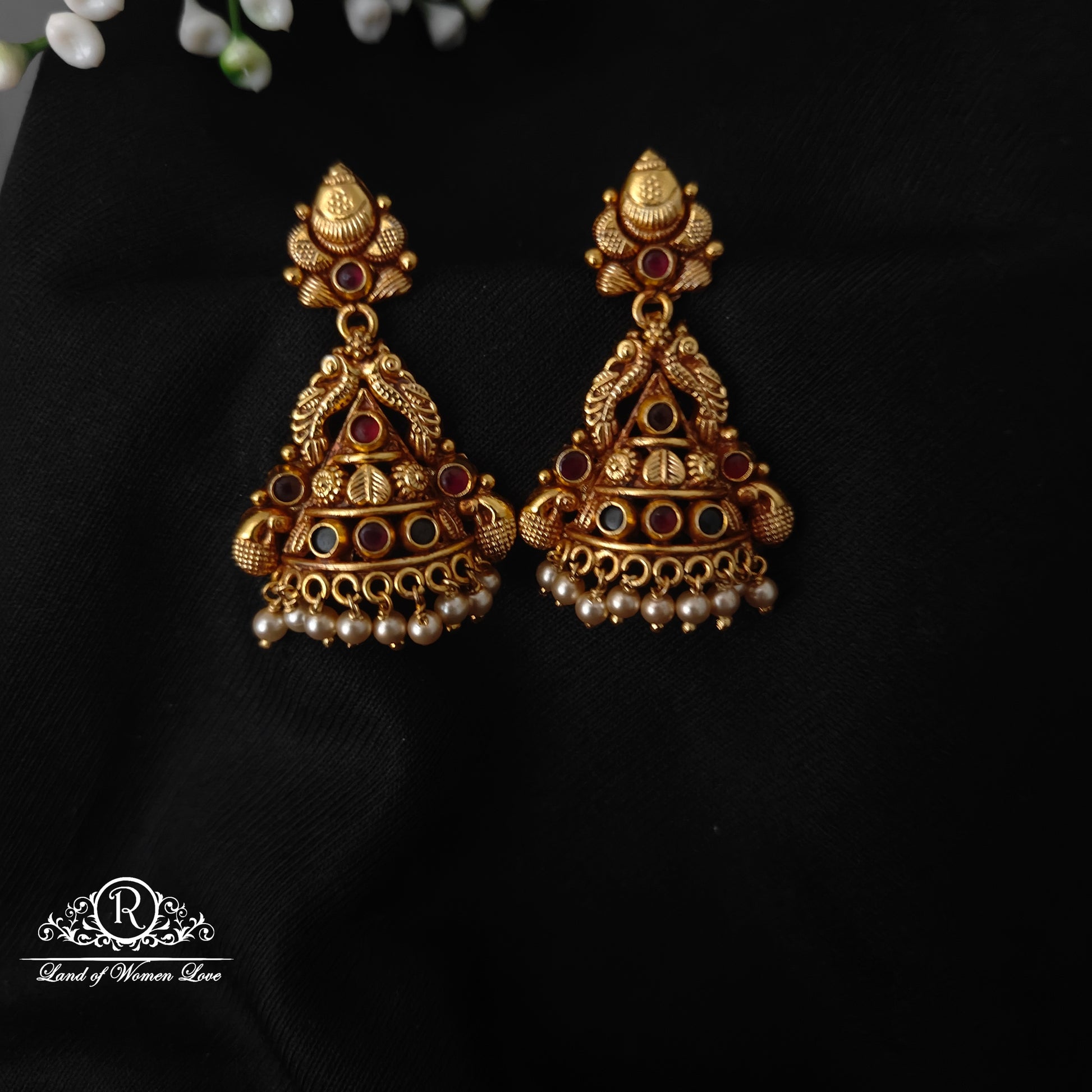 earrings 92.5 silver simple and cute earrings - rcjr978 92.5 silver ramala jewelry / ramala collections