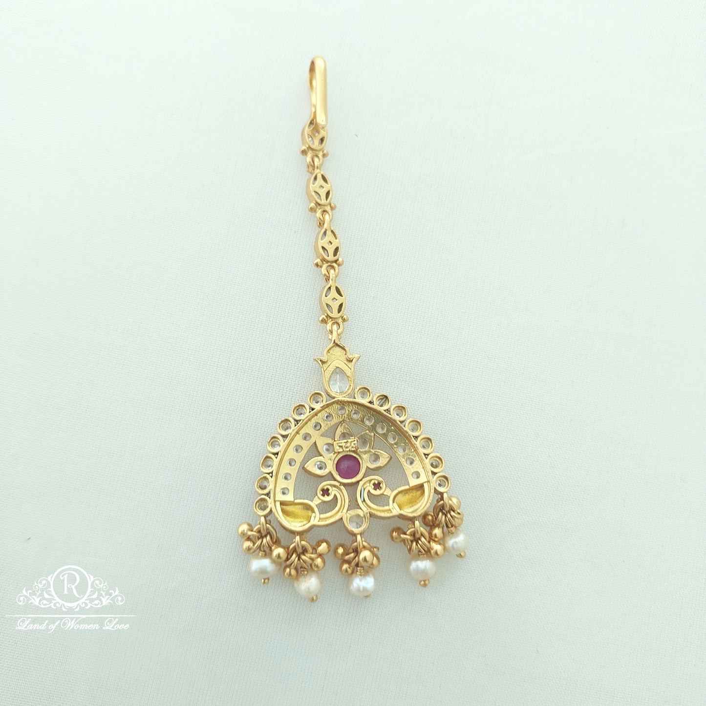 Silver Peacock Design Long Tikkas-SA400