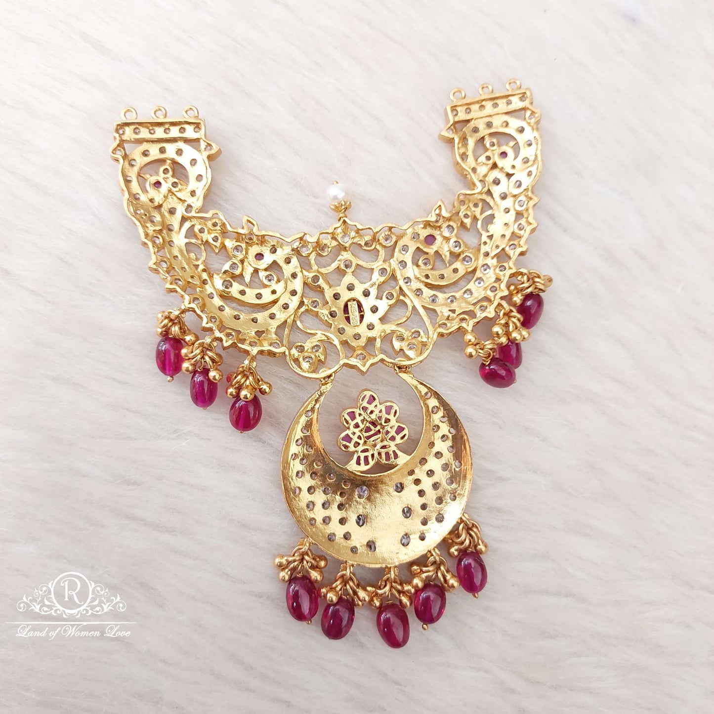 Silver White Stones Locket-S767