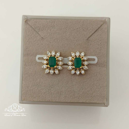 stud silver diamond replica design cz-stones earrings-rccp79 cz 92.5 silver ramala jewelry / ramala collections