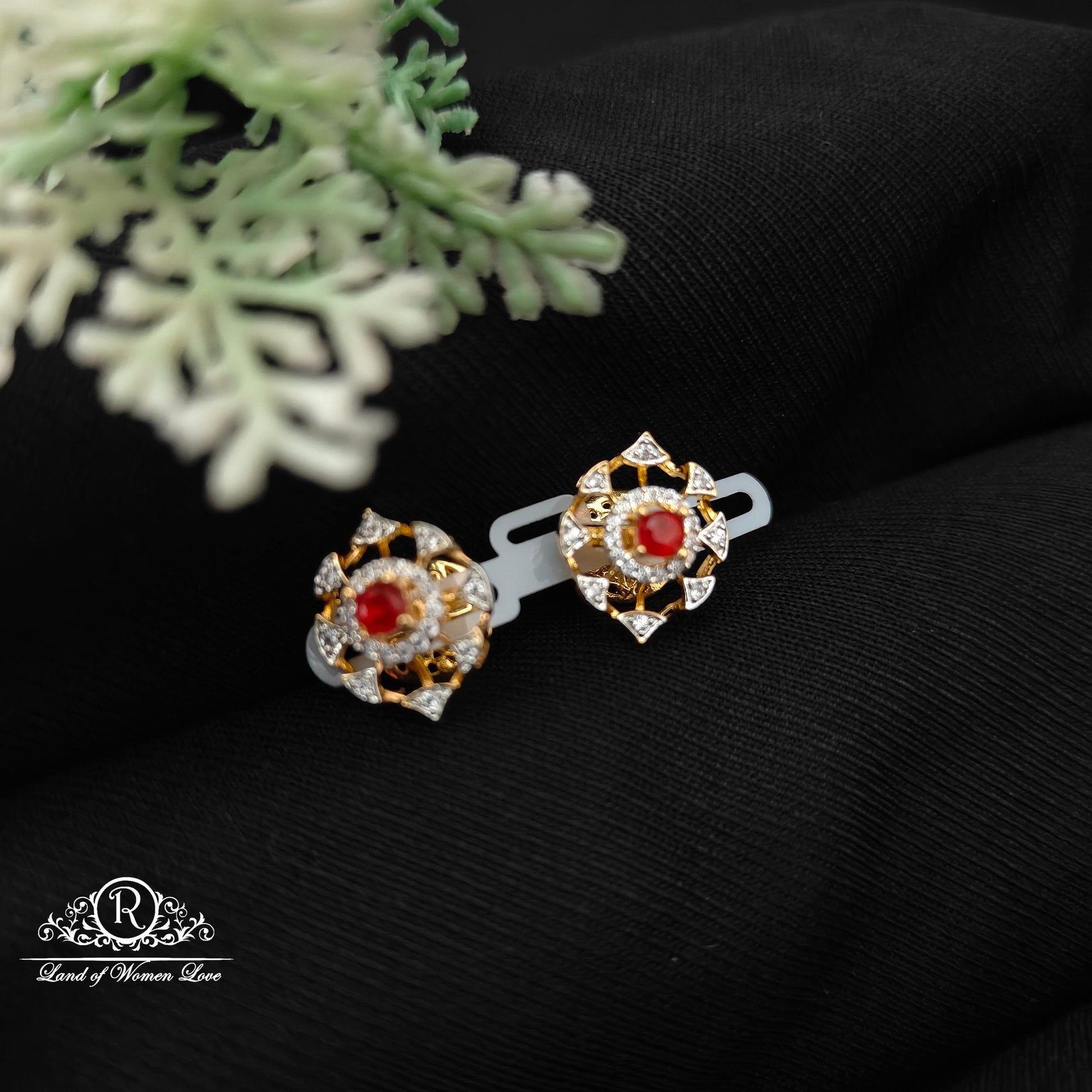 earrings silver cz- stone earrings cz 92.5 silver ramala jewelry / ramala collections