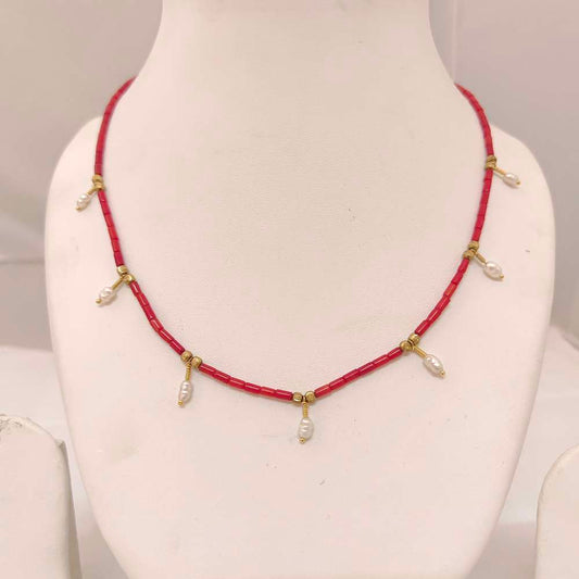 chain silver coral beads chain-rch192 pearl 92.5 silver ramala jewelry / ramala collections