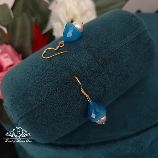 92.5 silver simple and Cute hangings with pearl -RCHK0170