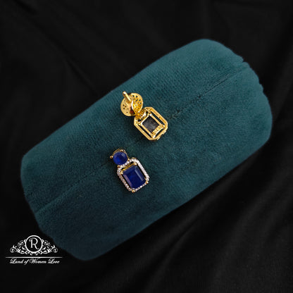 92.5 Silver Diamond finishing earrings-RCCP341