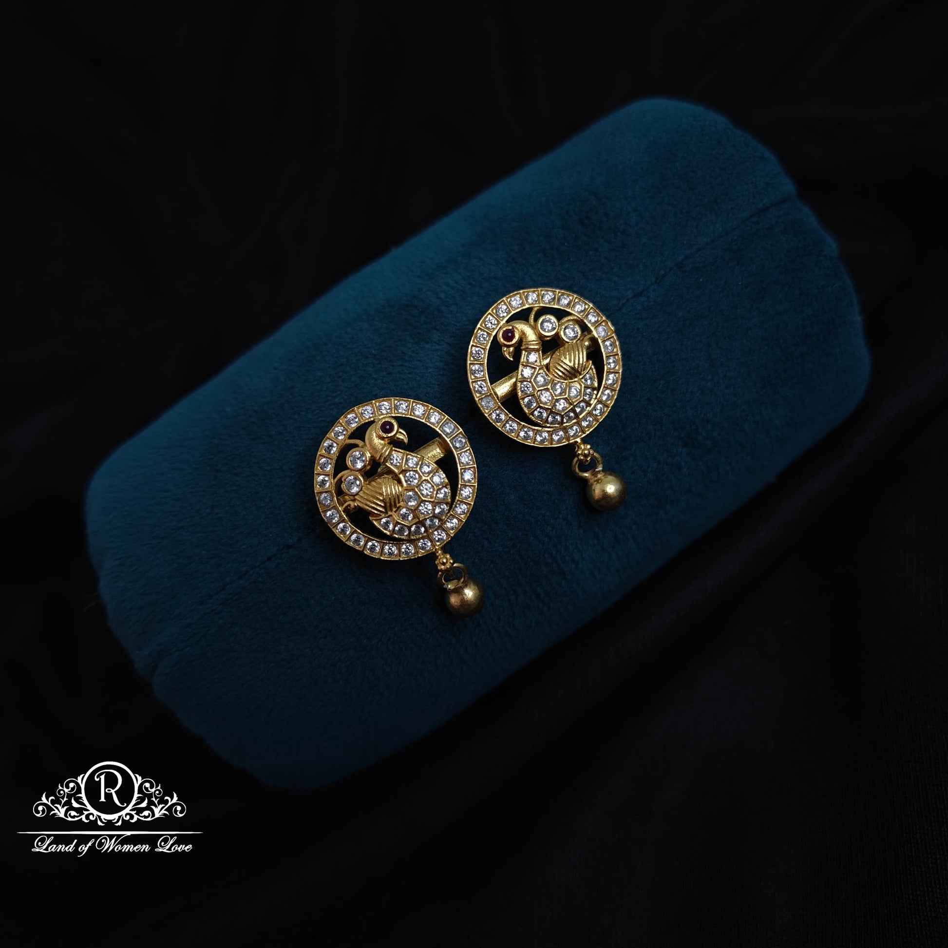 earrings silver peacock earrings -rcm1086 92.5 silver ramala jewelry / ramala collections