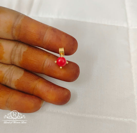 Silver Small Coral Locket-RCH169