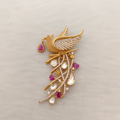 silver saree pin -rcp078 92.5 silver ramala jewelry / ramala collections